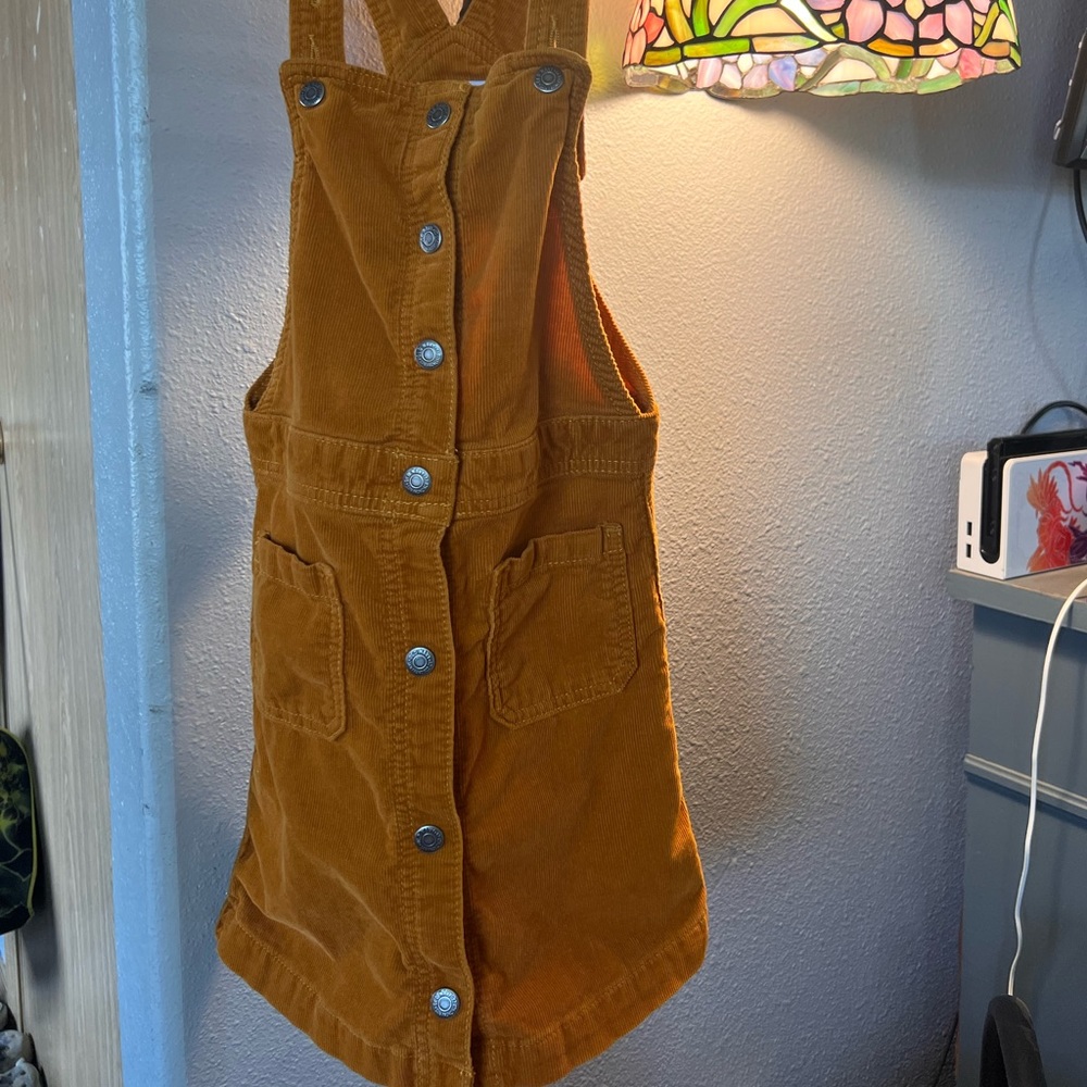 Golden yellow/orange corduroy dress